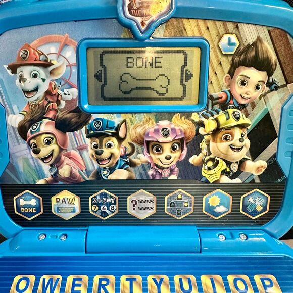 Paw Patrol The Movie Learning Tablet VTech Toy Laptop Game Ryder Skye WORKING - Picture 3 of 8
